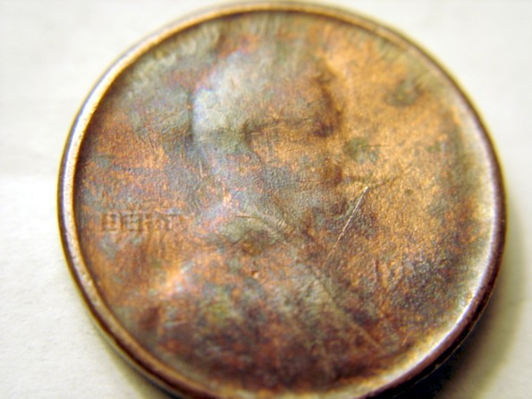 Lincoln-Memorial-Cent--Struck-Through-Die-Cap-Or-Grease?